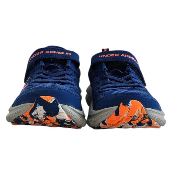 Under Armour Boys Shoes, Blue & Orange, Youth Size 2.5, Excellent Used Condition - Picture 9 of 16